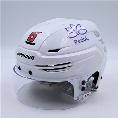 John Marino - White, Warrior Helmet w/ Oakley Shield - 2023-24 NHL Regular Season