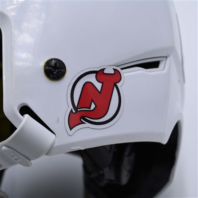 John Marino - White, Warrior Helmet w/ Oakley Shield - 2023-24 NHL Regular Season