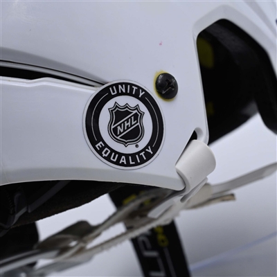 John Marino - White, Warrior Helmet w/ Oakley Shield - 2023-24 NHL Regular Season