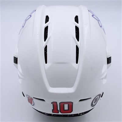 Alexander Holtz - White, CCM Helmet w/ Oakley Shield - 2023-24 NHL Regular Season