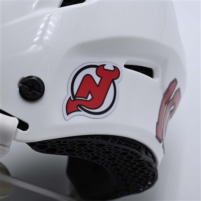 Alexander Holtz - White, CCM Helmet w/ Oakley Shield - 2023-24 NHL Regular Season