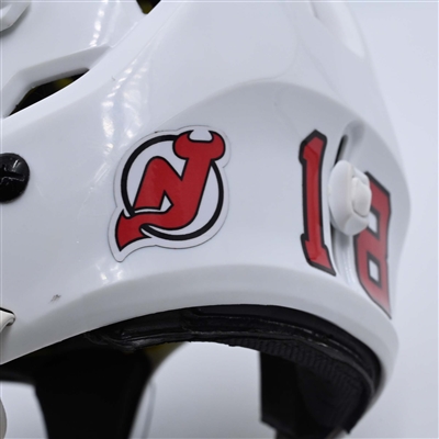 Ondrej Palat - White, Bauer Helmet w/ Bauer Shield - 2023-24 NHL Regular Season