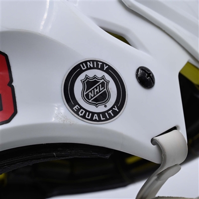 Ondrej Palat - White, Bauer Helmet w/ Bauer Shield - 2023-24 NHL Regular Season