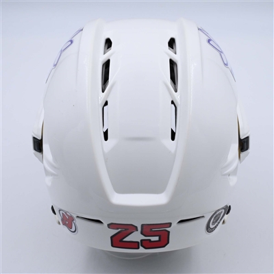 Nolan Foote - White, CCM Helmet w/ Oakley Shield - 2023-24 NHL Regular Season
