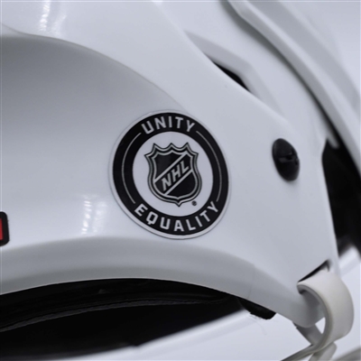 Curtis Lazar - White, Bauer Helmet w/ Bauer Shield - 2023-24 NHL Regular Season