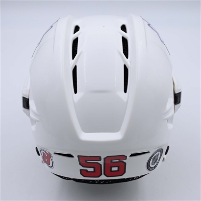 Erik Haula - White, CCM Helmet w/ Oakley Shield - 2023-24 NHL Regular Season