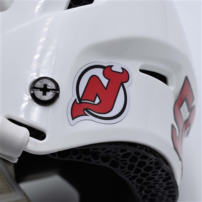 Erik Haula - White, CCM Helmet w/ Oakley Shield - 2023-24 NHL Regular Season