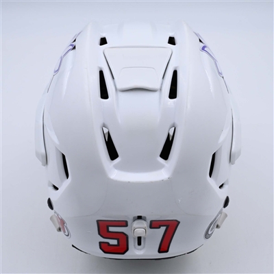 Nick DeSimone - White, Bauer Helmet w/ Bauer Shield - 2023-24 NHL Regular Season