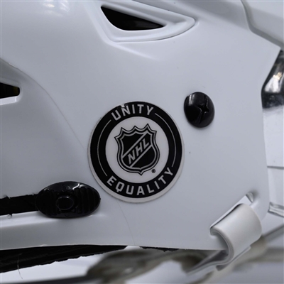 Jack Hughes - White, Bauer Helmet w/ Bauer Shield - 2023-24 NHL Regular Season