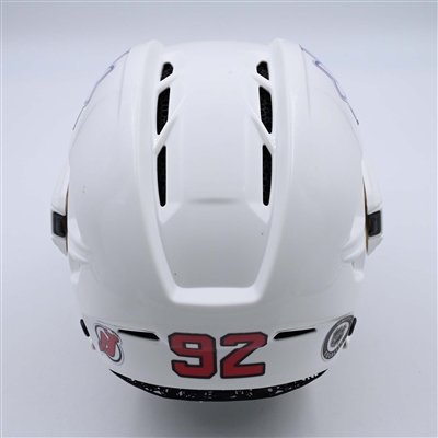 Tomas Nosek - White, CCM Helmet w/ Bauer Shield - 2023-24 NHL Regular Season
