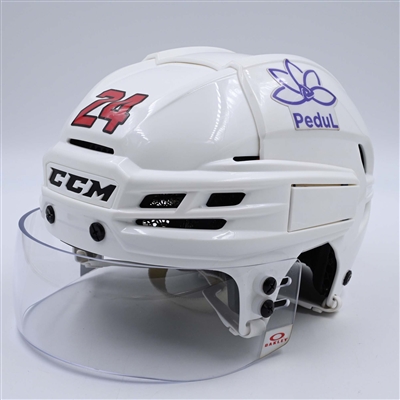Colin Miller - White, CCM Helmet w/ Oakley Shield - 2023-24 NHL Regular Season