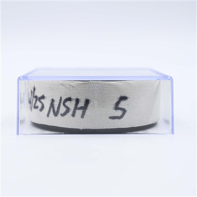 Ryan O'Reilly - Nashville Predators - Goal Puck - January 14, 2025 vs. Vegas Golden Knights (Predators Logo)