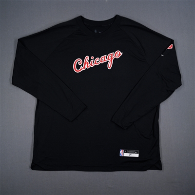 Javonte Green - Chicago Bulls - Game-Issued City Edition Long-Sleeved Shooting Shirt - 2021-22 NBA Season