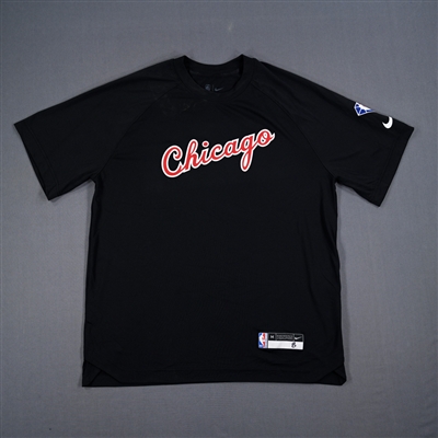 Zach LaVine - Chicago Bulls - City Edition Short Sleeved Shooting Shirt - Worn 11/27/2021 - 2021-22 NBA Season