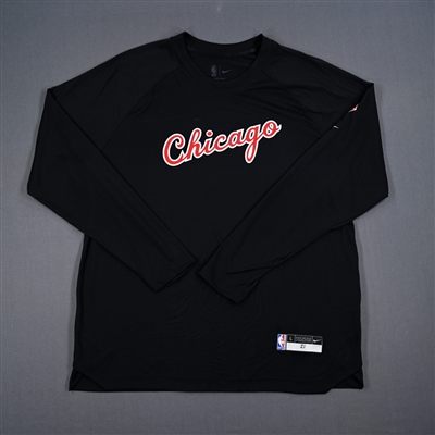 Matt Thomas - Chicago Bulls - Game-Issued City Edition Long-Sleeved Shooting Shirt - 2021-22 NBA Season