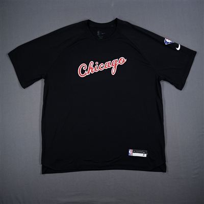 Tristan Thompson - Chicago Bulls - Game-Issued City Edition Short Sleeved Shooting Shirt - 2021-22 NBA Season