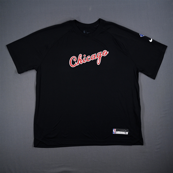 Nikola Vucevic - Chicago Bulls - Game-Issued City Edition Short Sleeved Shooting Shirt - 2021-22 NBA Season