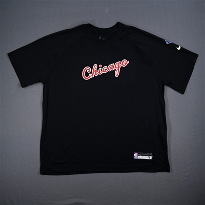 Nikola Vucevic - Chicago Bulls - Game-Issued City Edition Short Sleeved Shooting Shirt - 2021-22 NBA Season