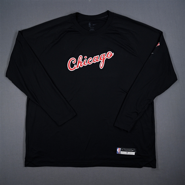 Nikola Vucevic - Chicago Bulls - Game-Issued City Edition Long-Sleeved Shooting Shirt - 2021-22 NBA Season