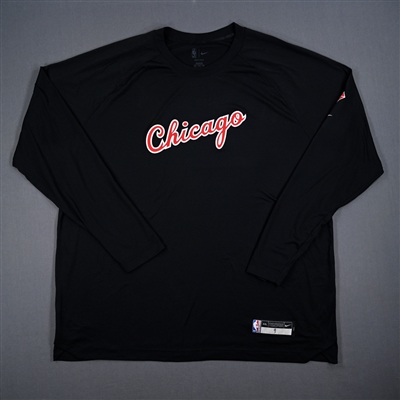 Nikola Vucevic - Chicago Bulls - Game-Issued City Edition Long-Sleeved Shooting Shirt - 2021-22 NBA Season