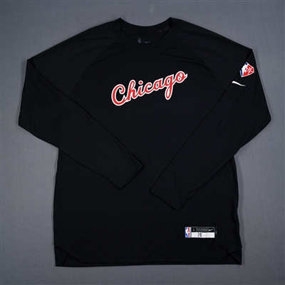 Tyler Cook - Chicago Bulls - Game-Issued City Edition Long-Sleeved Shooting Shirt - 2021-22 NBA Season