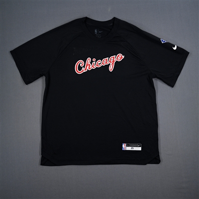 Tyler Cook - Chicago Bulls - Game-Issued City Edition Short Sleeved Shooting Shirt - 2021-22 NBA Season