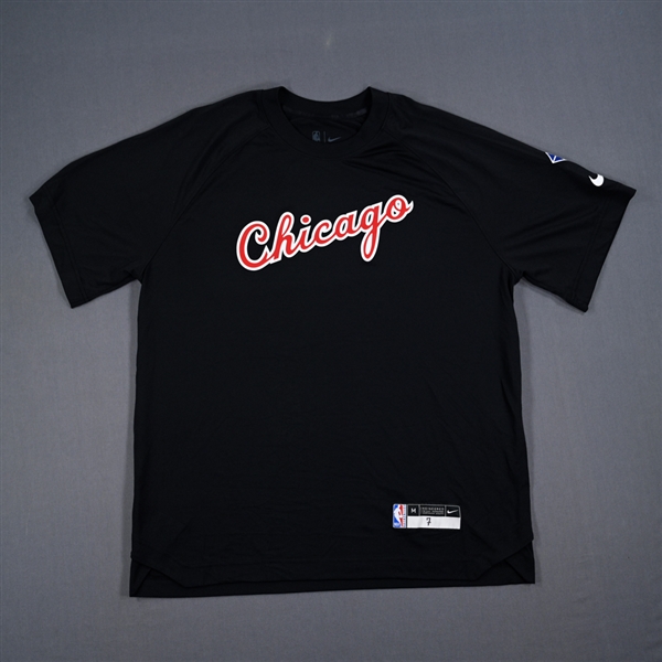 Troy Brown Jr. - Chicago Bulls - Game-Issued City Edition Short Sleeved Shooting Shirt - 2021-22 NBA Season