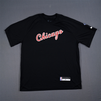 Troy Brown Jr. - Chicago Bulls - Game-Issued City Edition Short Sleeved Shooting Shirt - 2021-22 NBA Season