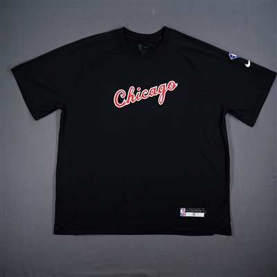 Tony Bradley - Chicago Bulls - Game-Issued City Edition Short Sleeved Shooting Shirt - 2021-22 NBA Season