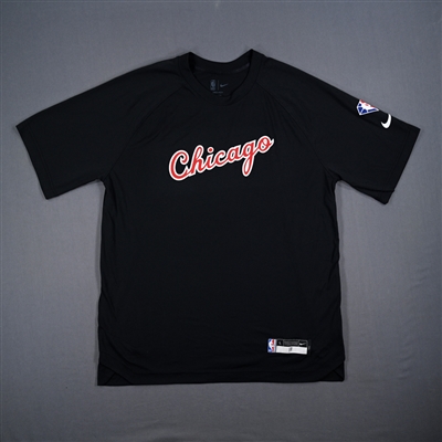Ayo Dosunmu - Chicago Bulls - Game-Issued City Edition Short Sleeved Shooting Shirt - 2021-22 NBA Season