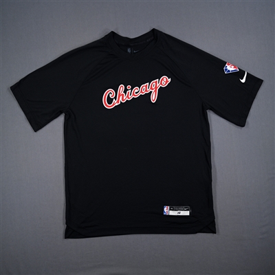 Ayo Dosunmu - Chicago Bulls - Game-Issued City Edition Short Sleeved Shooting Shirt - 2021-22 NBA Season