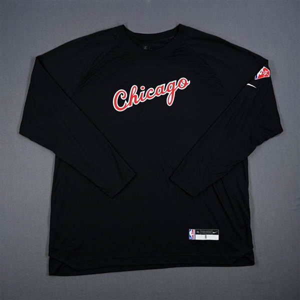 DeMar DeRozan - Chicago Bulls - Game-Issued City Edition Long-Sleeved Shooting Shirt - 2021-22 NBA Season