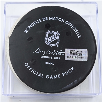 Uvis Balinskis - Florida Panthers - Goal Puck - January 13, 2025 vs. Philadelphia Flyers (Flyers Logo)