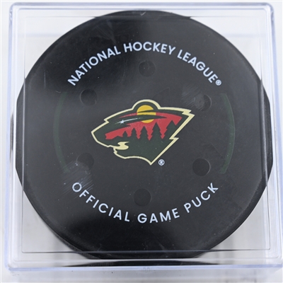 Zach Bogosian - Minnesota Wild - Goal Puck - January 9, 2025 vs. Colorado Avalanche (Wild Logo)