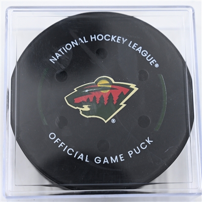 Matt Boldy - Minnesota Wild - Goal Puck - January 7, 2025 vs. St. Louis Blues (Wild Logo)