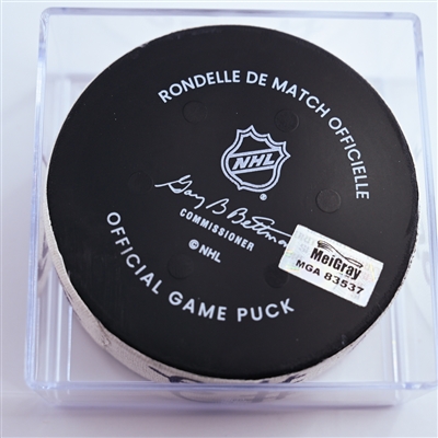 Jesper Boqvist - Florida Panthers - Goal Puck - January 14, 2025 vs. New Jersey Devils (Devils Logo)