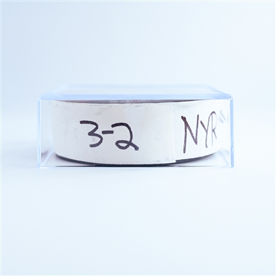 Sam Carrick - New York Rangers - Goal Puck - January 4, 2025 vs. Washington Capitals (Capitals' 50th Anniversary Logo)