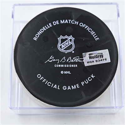 Noah Cates - Philadelphia Flyers - Goal Puck - January 13, 2025 vs. Florida Panthers (Flyers Logo)