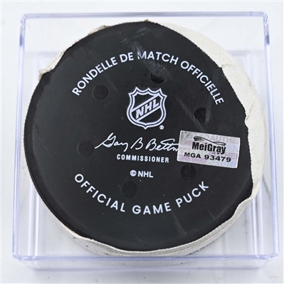 Noah Cates - Philadelphia Flyers - Goal Puck - January 13, 2025 vs. Florida Panthers (Flyers Logo)