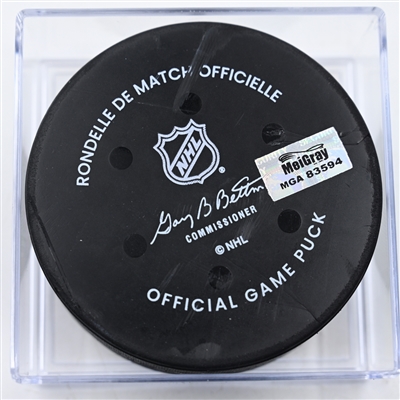 Ross Colton - Colorado Avalanche - Goal Puck - January 9, 2025 vs. Minnesota Wild (Wild Logo)
