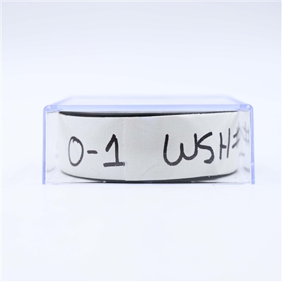 Brandon Duhaime - Washington Capitals - Goal Puck - January 14, 2025 vs. Anaheim Ducks (Capitals' 50th Anniversary Logo)