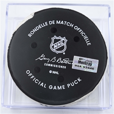 Filip Forsberg - Nashville Predators - Goal Puck - January 14, 2025 vs. Vegas Golden Knights (Predators Logo)