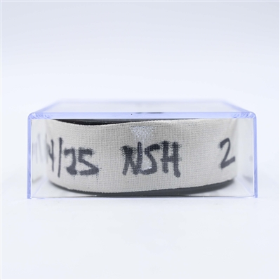 Filip Forsberg - Nashville Predators - Goal Puck - January 14, 2025 vs. Vegas Golden Knights (Predators Logo)