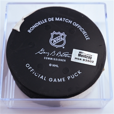 Morgan Frost - Philadelphia Flyers - Goal Puck - January 11, 2025 vs. Anaheim Ducks (Flyers Logo)