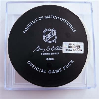 Morgan Frost - Philadelphia Flyers - Goal Puck - January 9, 2025 vs. Dallas Stars (Flyers Logo)