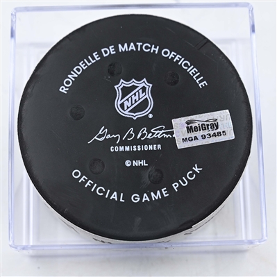 Conor Garland - Vancouver Canucks - Goal Puck - January 8, 2025 vs. Washington Capitals (Capitals' 50th Anniversary Logo)