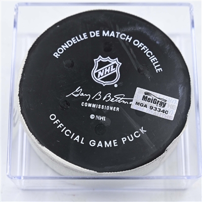 Mikael Granlund - San Jose Sharks - Goal Puck - January 21, 2025 vs. Nashville Predators (Predators Logo)