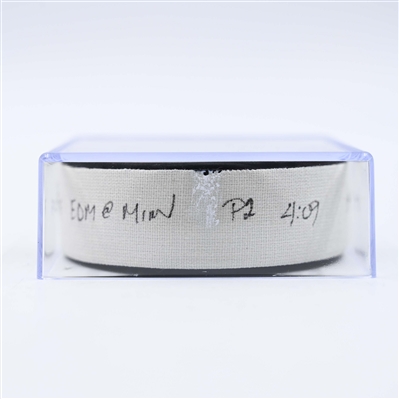 Ryan Hartman - Minnesota Wild - Goal Puck - January 15, 2025 vs. Edmonton Oilers (Wild Logo)