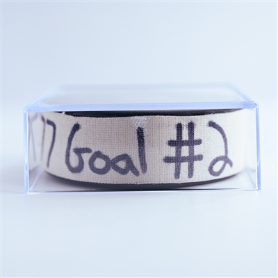 Victor Hedman - Tampa Bay Lightning - Goal Puck - January 11, 2025 vs. New Jersey Devils (Devils Logo)