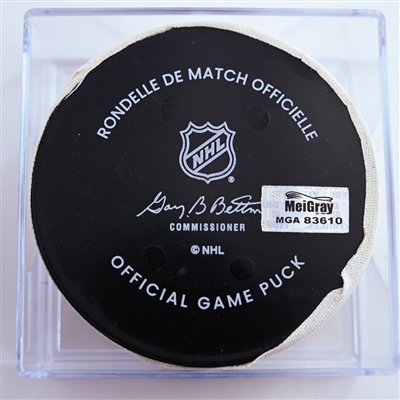 Miro Heiskanen - Dallas Stars - Goal Puck - January 9, 2025 vs. Philadelphia Flyers (Flyers Logo)